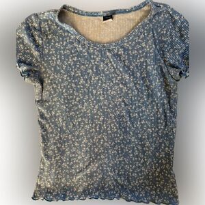 Floral Blue Girls’ Top